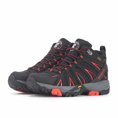 ROCKROOSTER Bedrock Men's Waterproof Hiking Boots, Black, 6 Inch