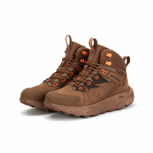 ROCKROOSTER Farmington Men's Waterproof Hiking Boots, Brown, 6 Inch