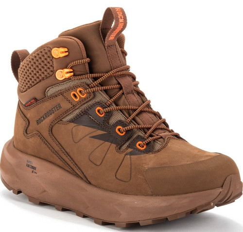 ROCKROOSTER Farmington Men's Waterproof Hiking Boots, Brown, 6 Inch