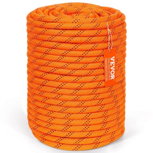 VEVOR Arborist Tree Climbing Rope Double Braid Polyester 1/2"/1.3 cm x