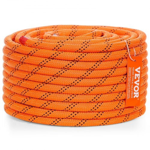 VEVOR Arborist Tree Climbing Rope Double Braid Polyester 1/2"/1.3 cm x