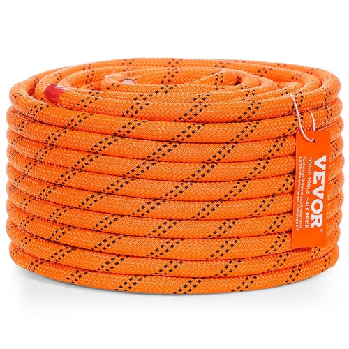 VEVOR Arborist Tree Climbing Rope Double Braid Polyester 1/2"/1.3 cm x